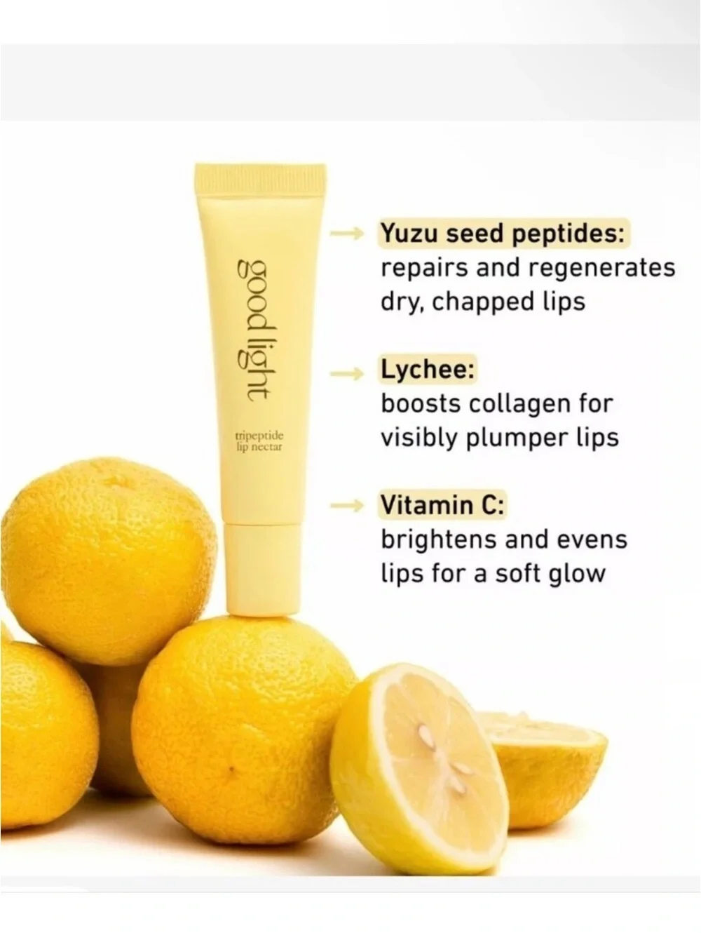 Good Light Tripetide Lip Nectar Hydrating Lip Treatment 10 ml NEW